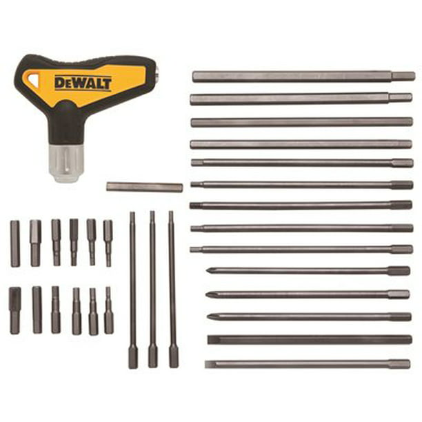 New 31 Piece Ratcheting T Handle Set Allen Wrench Hex Key Metric Tool Kit SAE